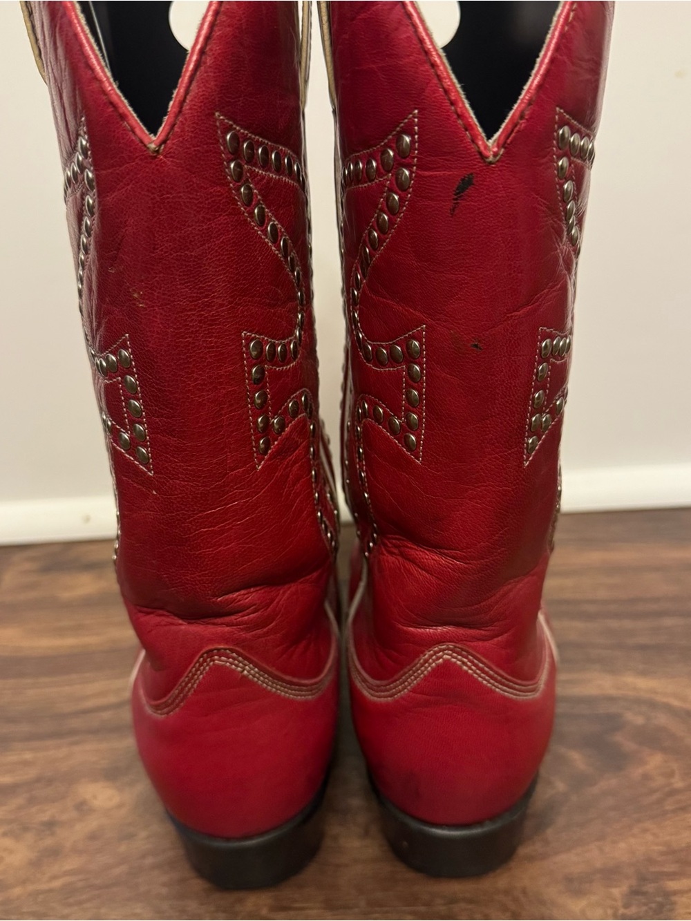 Rare Frye Women's Red Leather Boots Size 8 B - Picture 5 of 11